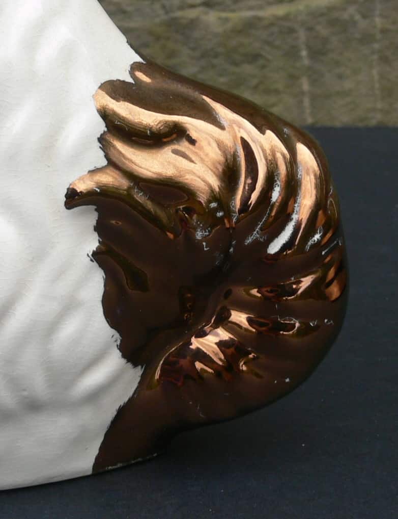 Antique  Oldcourt Ware Copper Lustre Fireside Flatback Spaniels